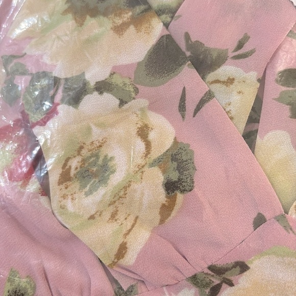 NWT [Lush] Women's Open Back Pink Floral Minidress Mauve Magenta Women's Small - Picture 6 of 7